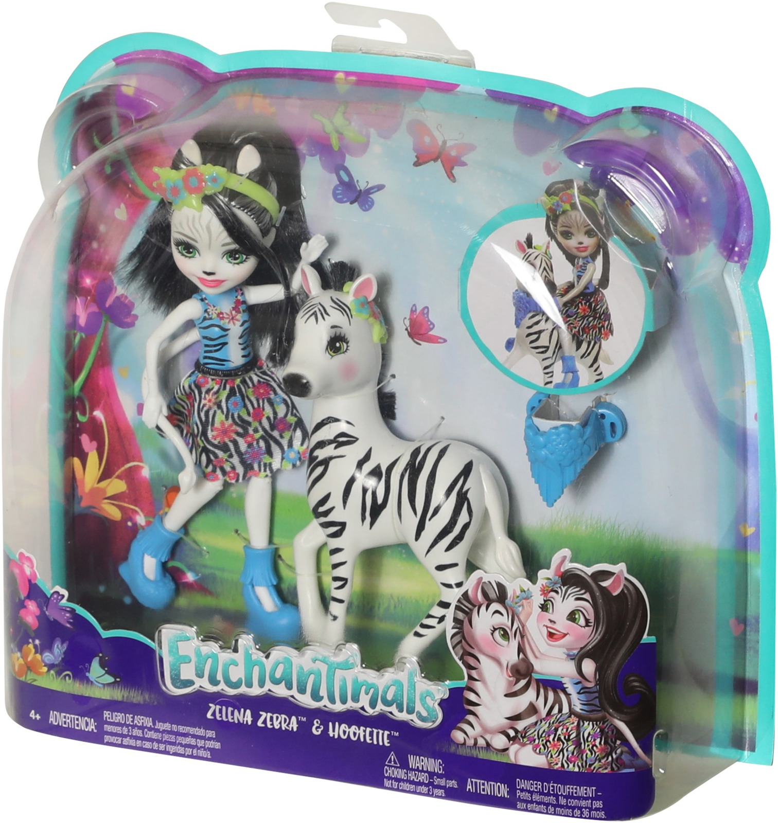 фото Enchantimals Игровой набор с куклой Zelena Zebra & Hoofette Enchantimals / энчантималс