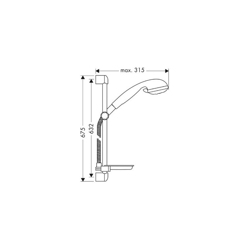 фото Душевой комплект Hansgrohe Душевой гарнитур Croma 27751000