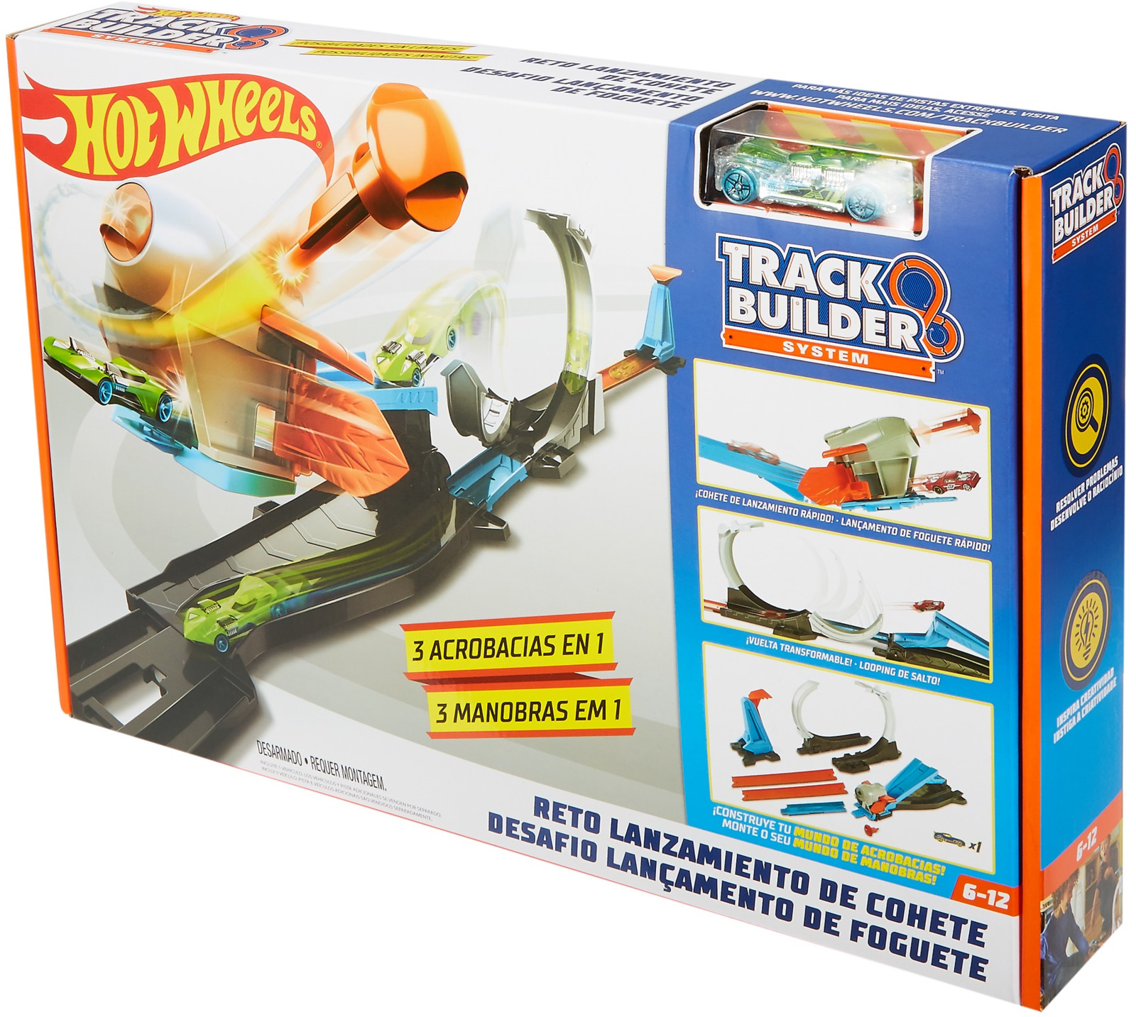 фото Hot Wheels Игрушечный трек Конструктор трасс Запуск ракеты