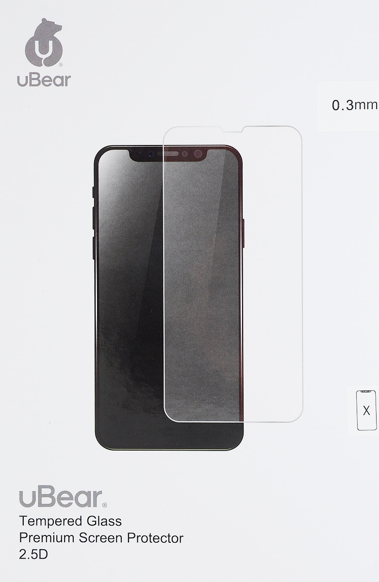 фото uBear GL11CL03-I10 защитное стекло для Apple iPhone Х, 0,3 мм