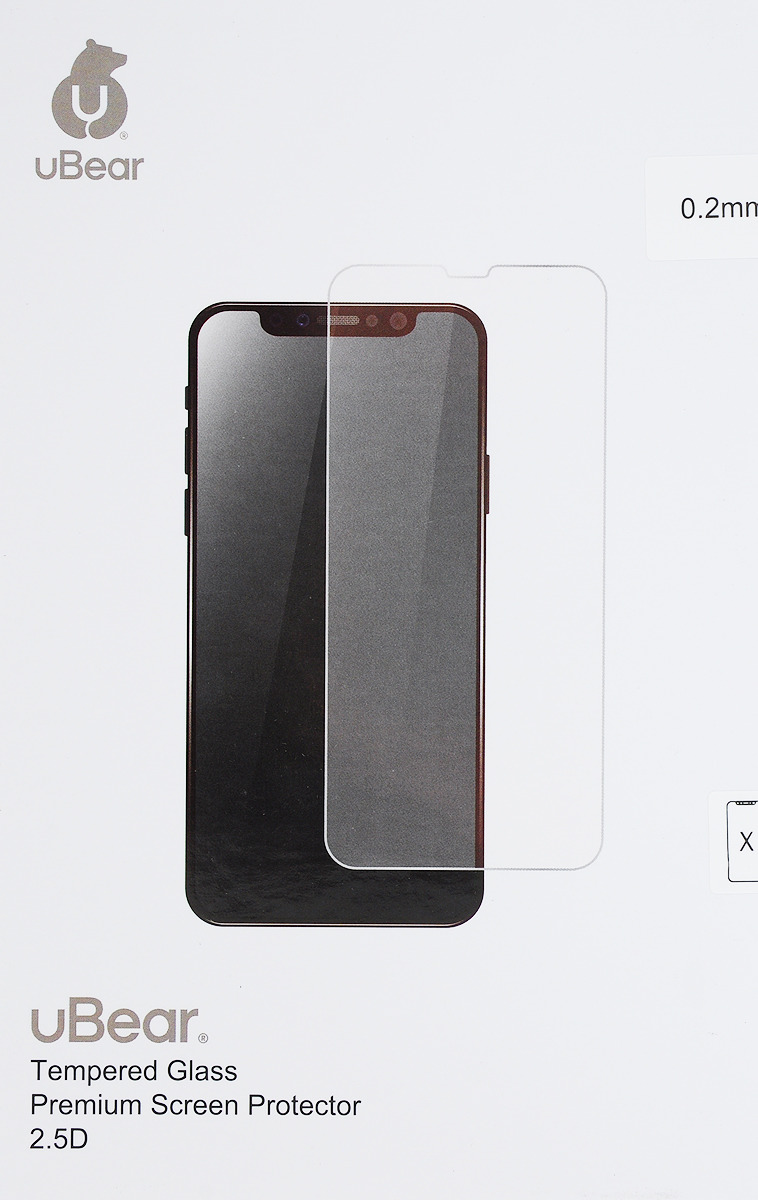 фото uBear GL10CL02-I10 защитное стекло для Apple iPhone Х, 0,2 мм