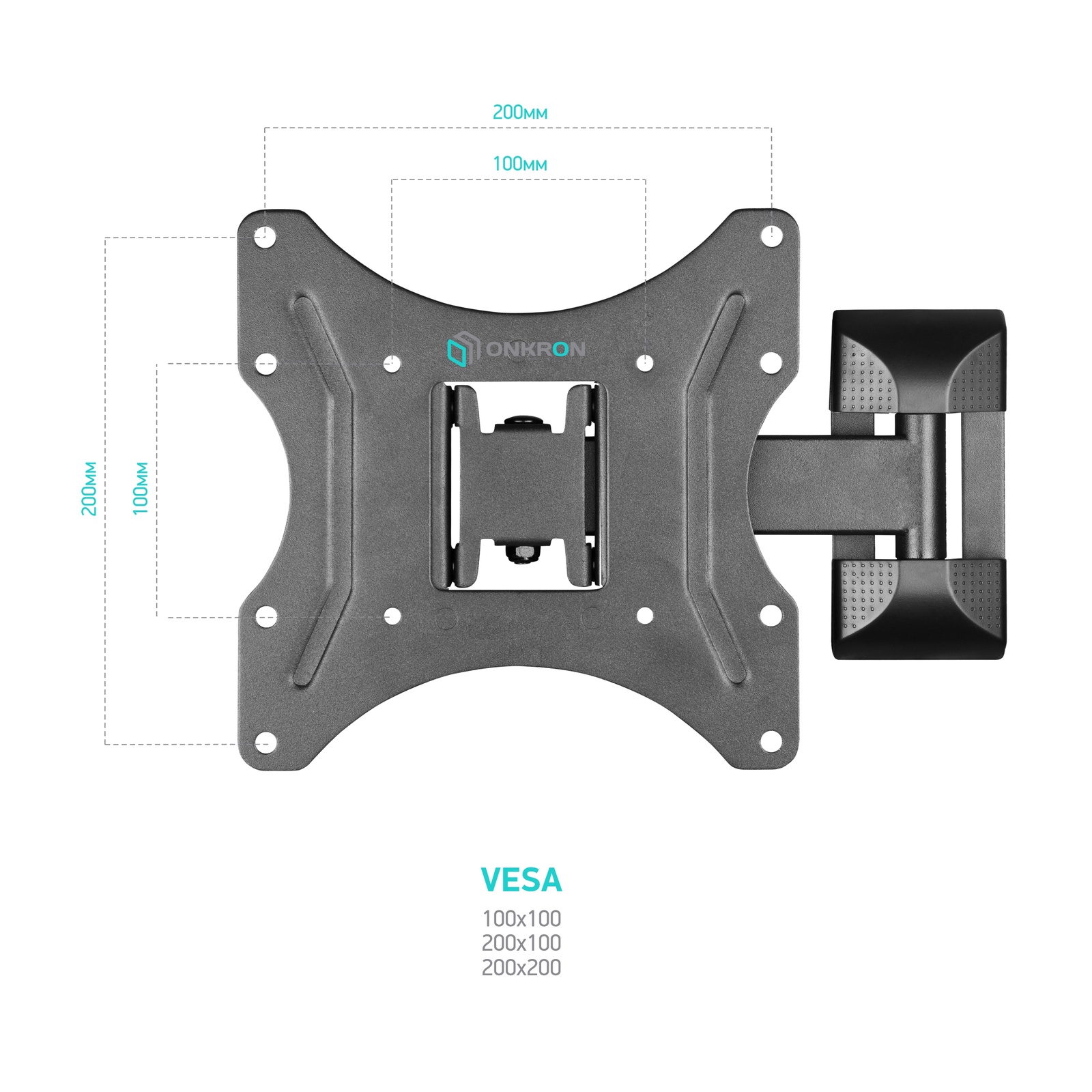 фото Кронштейн для ТВ ONKRON M2S, черный