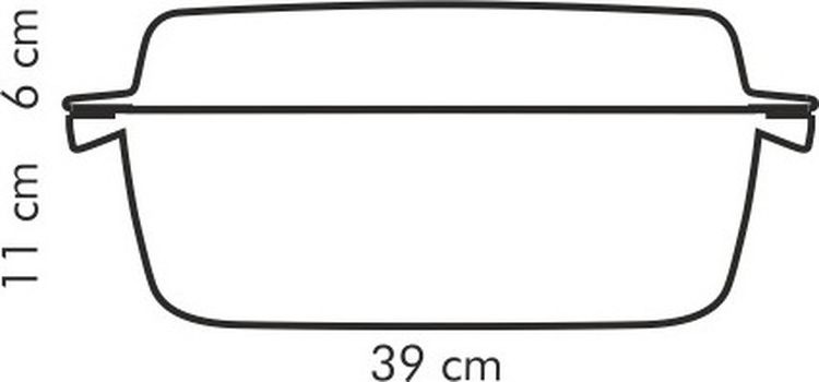 фото Жаровня Tescoma "Premium" с крышкой, с антипригарным покрытием, 39 х 22 см