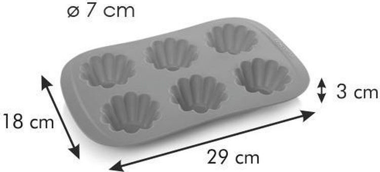 фото Форма для выпечки Tescoma Delicia SiliconPrime "Цветочки", 6 ячеек