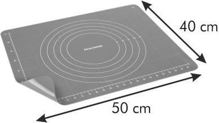 фото Поверхность для раскатки теста Tescoma "Delicia siliconprime", с зажимом, 50 x 40 см