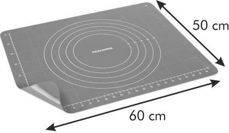 фото Поверхность для раскатки теста Tescoma "Delicia siliconprime", с зажимом, 60 x 50 см