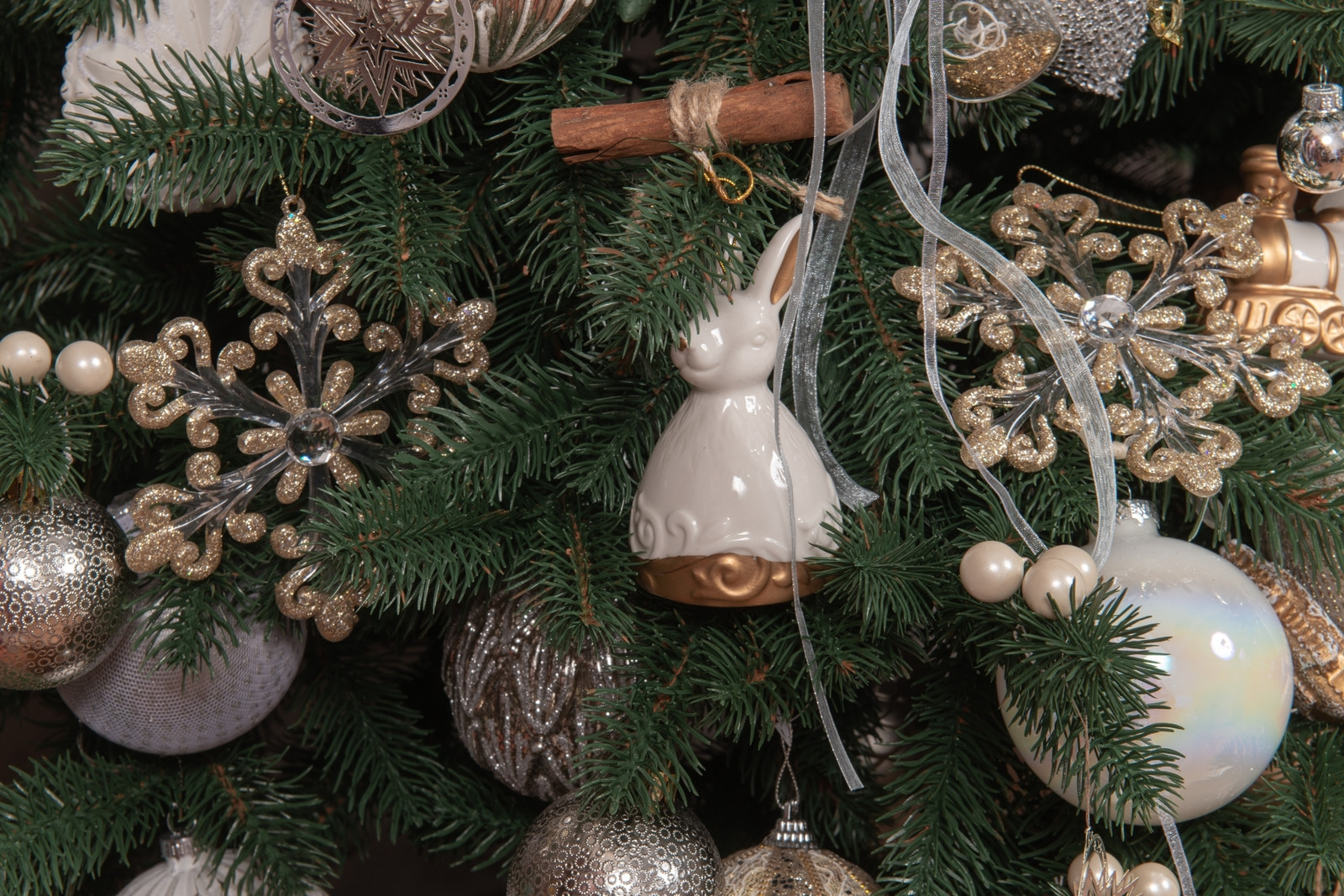фото Новогоднее подвесное украшение Magic Time "Шар", цвет: жемчужно-белый, 8 см