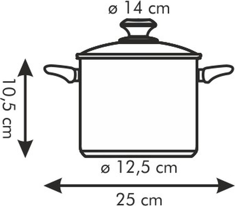 фото Кастрюля Tescoma "Presto", с крышкой, 1,5 л. 728014