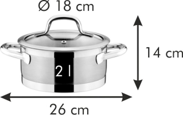 фото Кастрюля Tescoma "President" с крышкой, 2 л