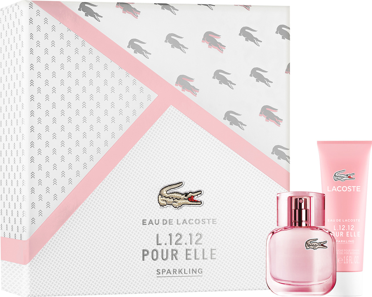 фото Подарочный парфюмерный набор Lacoste Pour Elle Sparkling: туаллетная вода, 30 мл, гель для душа, 50 мл