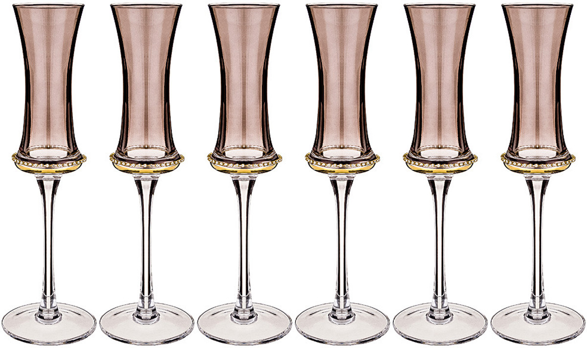 фото Набор бокалов для шампанского Муза "Грей", 130 мл, 6 шт