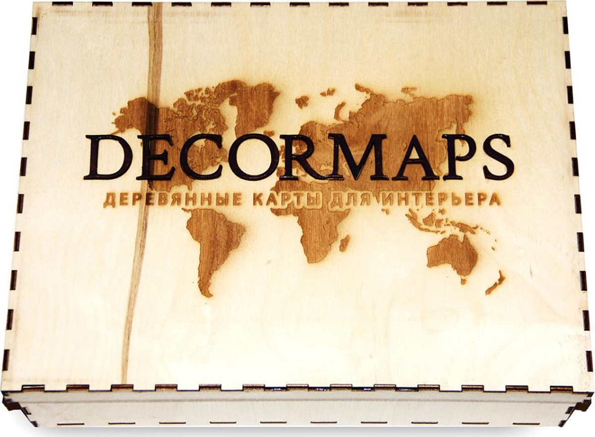 фото Карта мира Decormaps, деревянная, 140 х 80 см. DM0003