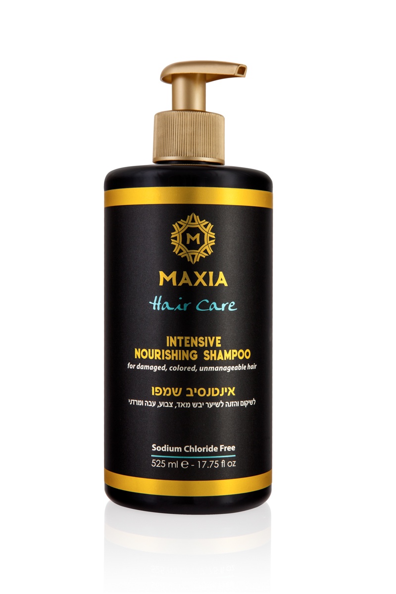 Шампунь для волос MAXIA Питательный шампунь для поврежденных окрашенных и непослушных волос 525 мл.