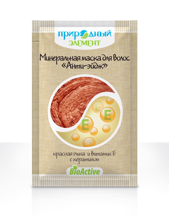 фото Маска для волос Природный элемент "Анти-эйдж", минеральная, 5 саше по 10 мл