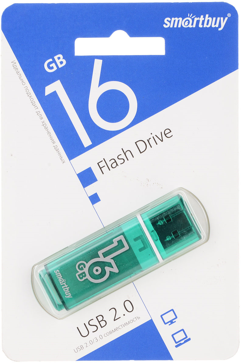 фото SmartBuy Glossy Series 16GB, Green USB-накопитель