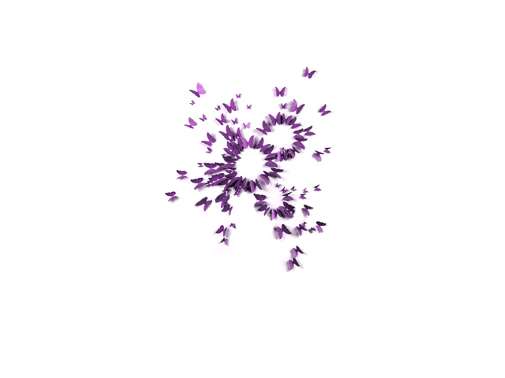 фото Набор наклеек Наш интерьер "Бабочки", 96 шт, цвет: фиолетовый