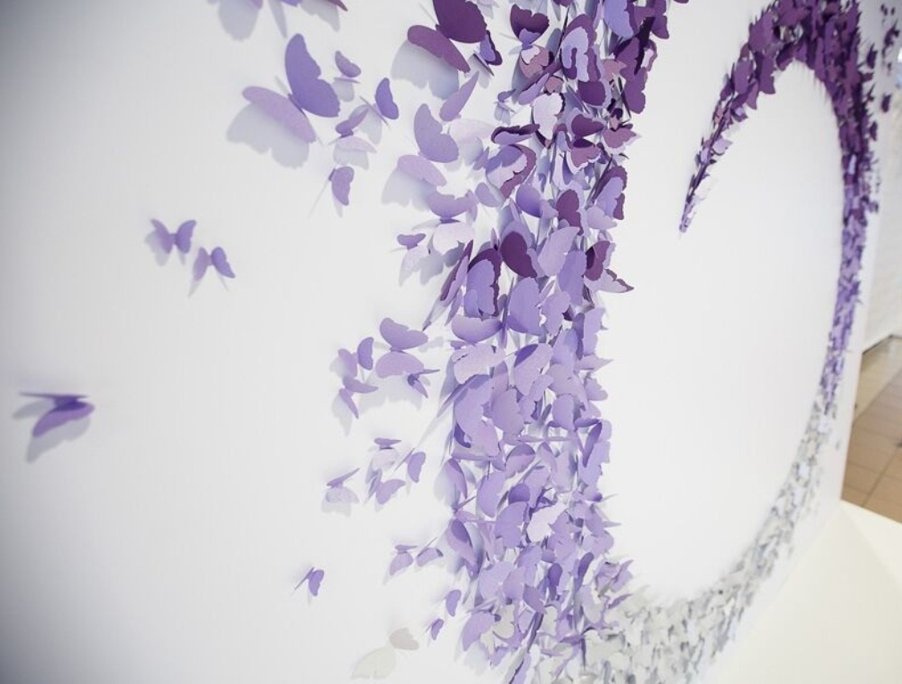 фото Набор наклеек Наш интерьер "Бабочки", 96 шт, цвет: фиолетовый