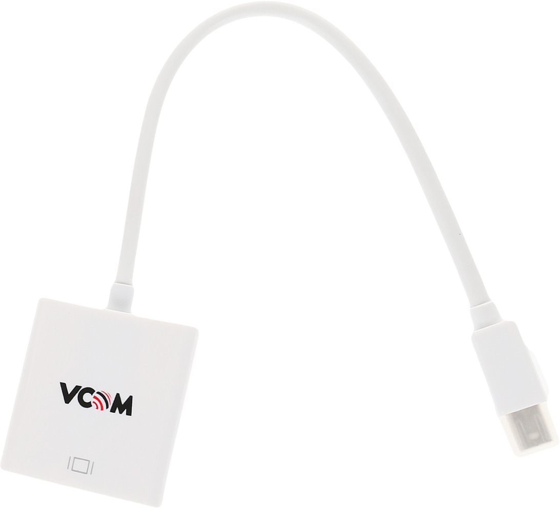 VCOM VHD6055, White кабель-переходник Mini DisplayPort M - HDMI F (0,2 м)