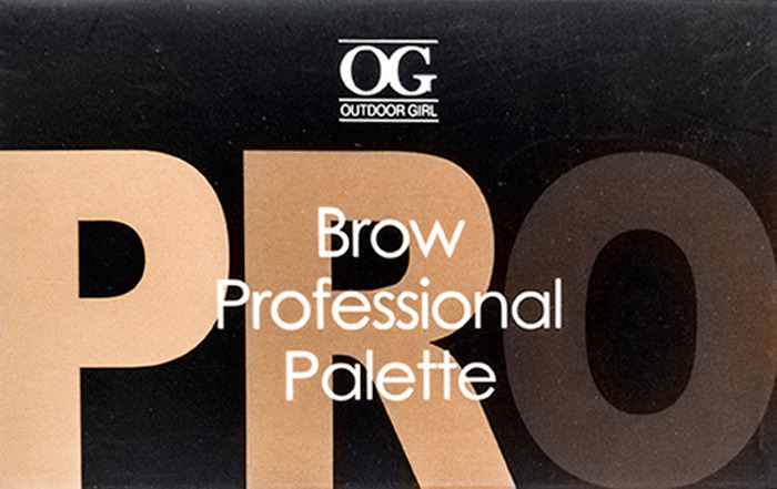фото Тени для бровей Outdoor Girl Brow Professional Palette, №03 белый, коричневый, темно-коричневый, 7,4 г