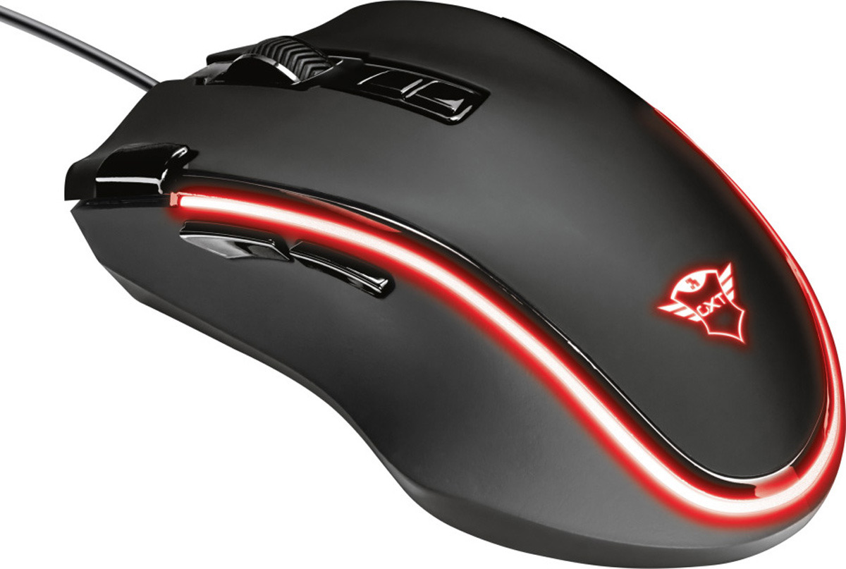 фото Игровая мышь Trust GXT 188 Laban RGB Mouse, цвет: черный, серый