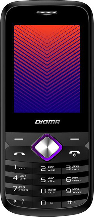 фото Мобильный телефон Digma Linx A242, черный, фиолетовый