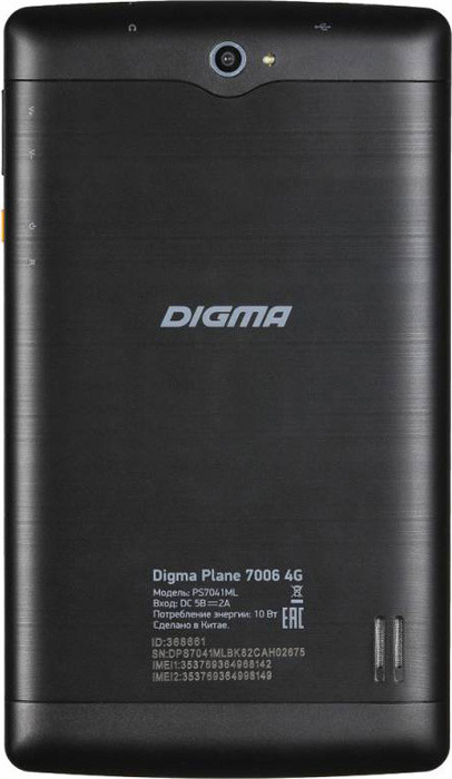 фото Планшет Digma Plane 7006 4G, 8 ГБ, черный