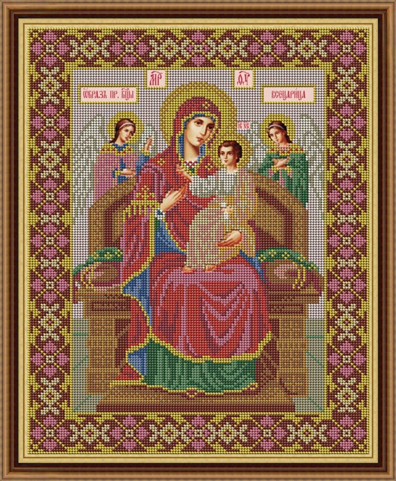 Набор для вышивания Galla Collection бисером «Икона Божией Матери Всецарица», 28 x 35 см