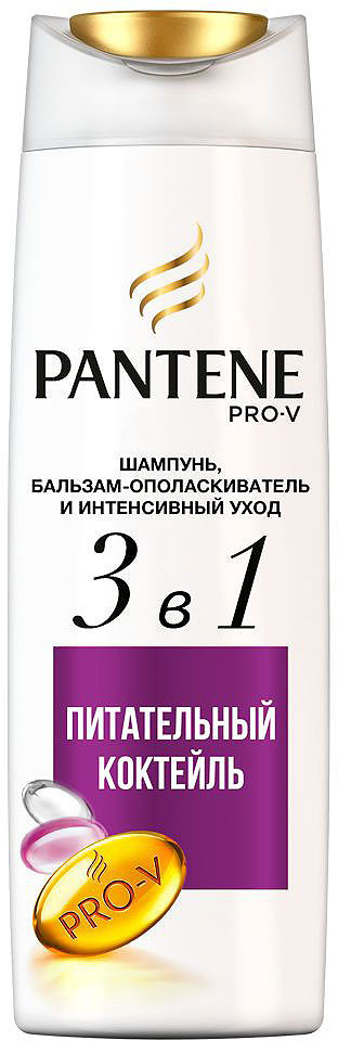 фото Шампунь и бальзам-ополаскиватель Pantene "Интенсивный уход 3в1. Питательный коктейль", 360 мл Pantene pro-v