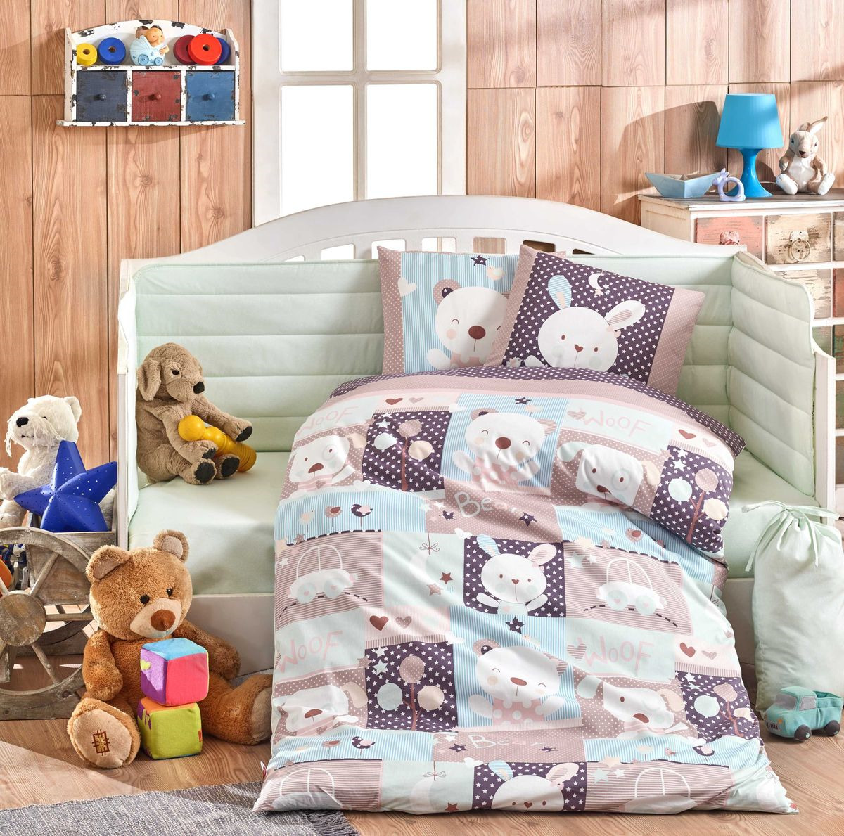 Комплект постельного белья Hobby Home Collection Snoopy, цвет: светло-зеленый. 1501002160