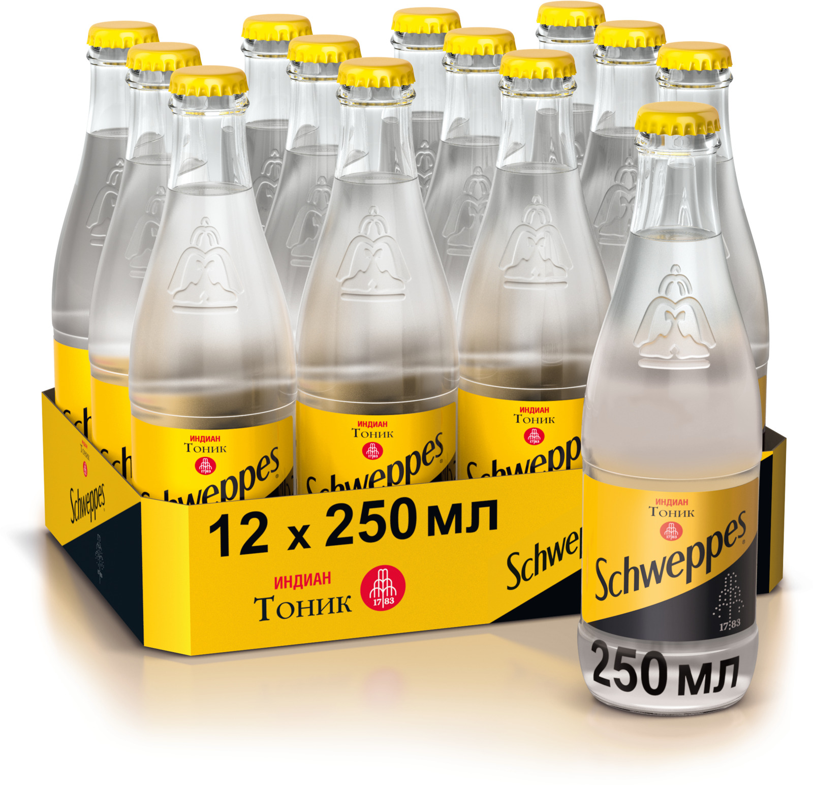 фото Schweppes Индиан Тоник напиток сильногазированный, 12 штук по 0.25 л