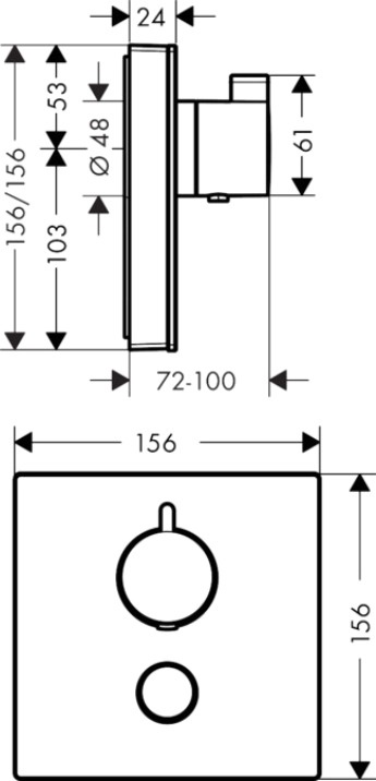 фото Термостат Hansgrohe ShowerSelect Highflow 15735400