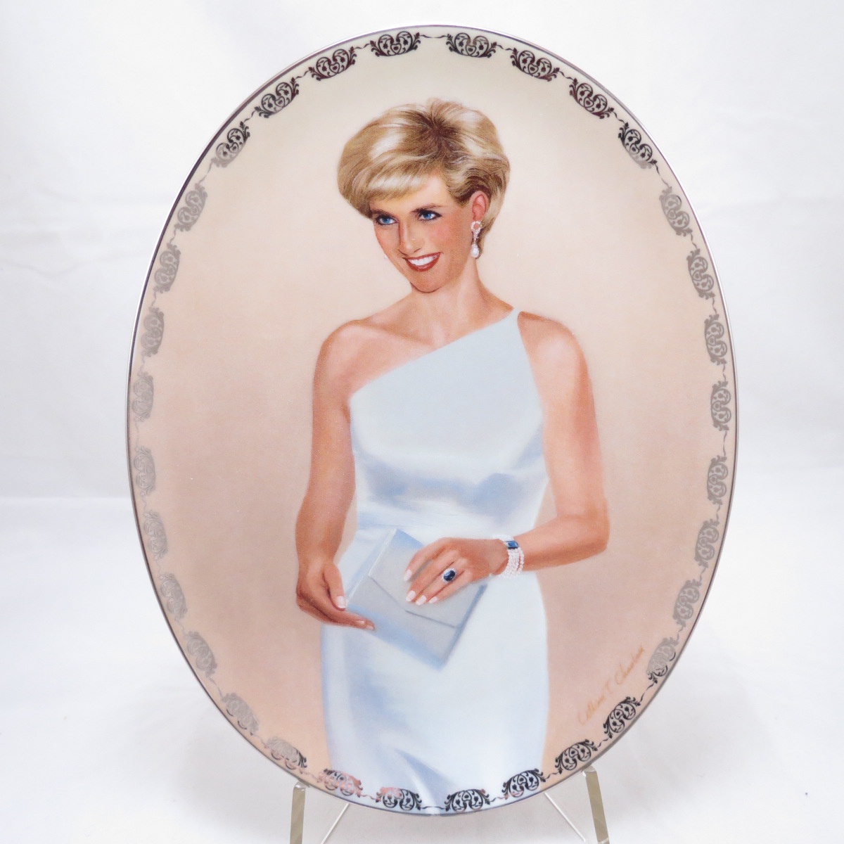 фото Декоративная коллекционная тарелка "Диана: Королева Наших Сердец. Самая настоящая принцесса". Фарфор, деколь. США, Bradford Exchange, Бил Чамберс, 1998