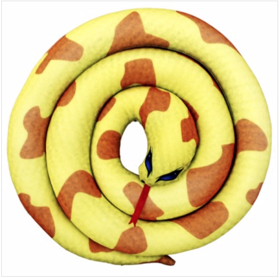 Мягкая Игрушка Змея спираль желтая Оранжевый Кот