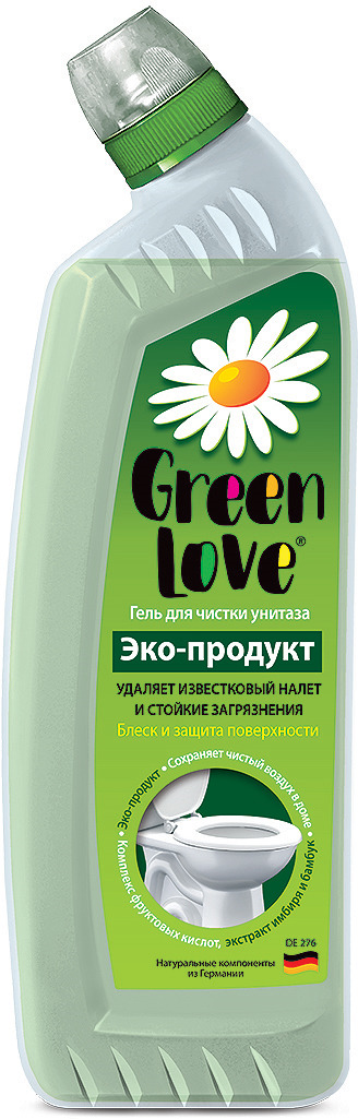 фото Гель для чистки унитазов Green Love, 17229, 750 мл