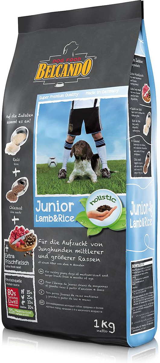 фото Корм сухой Belcando "Junior Lamb & Rice" для собак средних и крупных пород, ягненок и рис, 1 кг