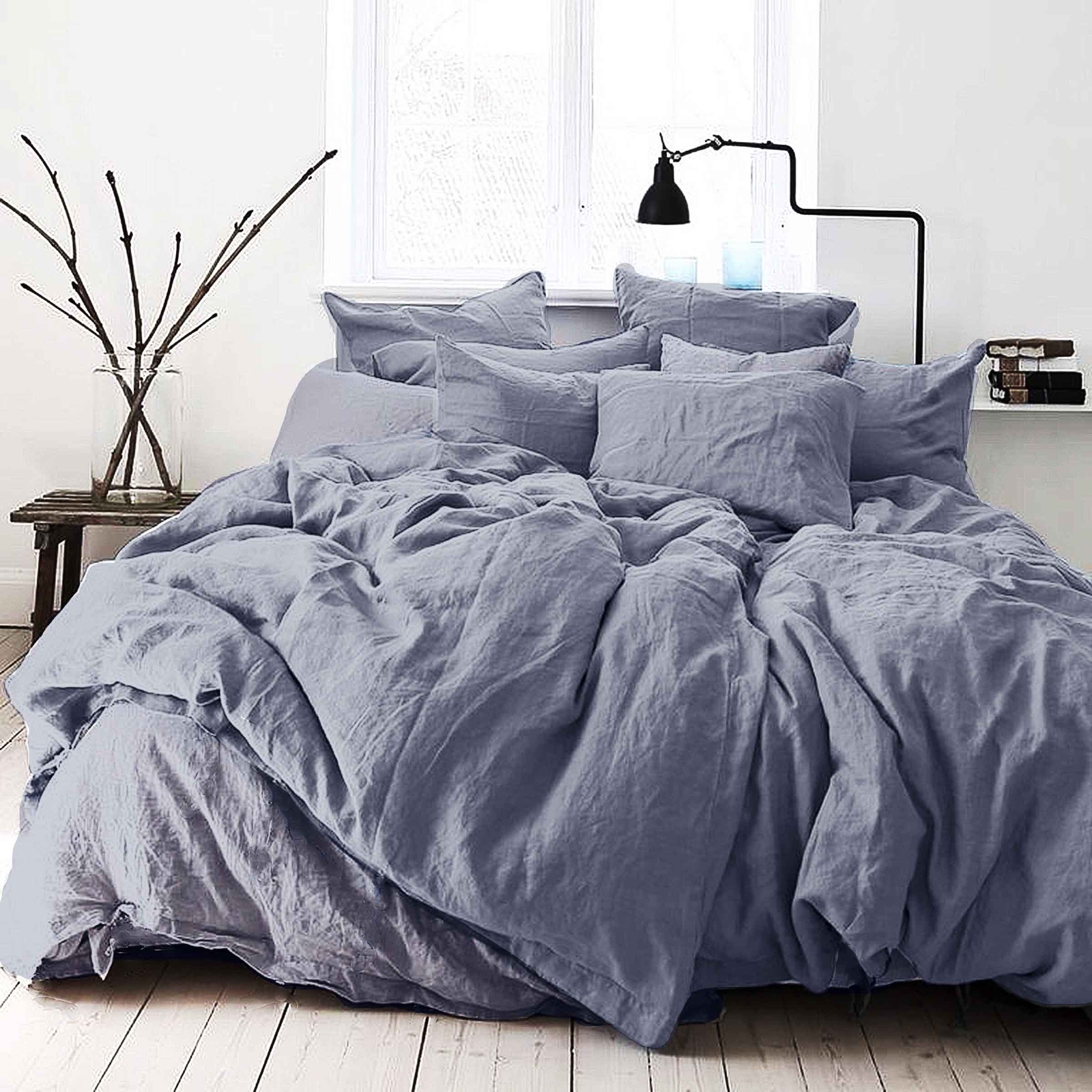 Комплект постельного белья Seta De Lux Dark Blue 