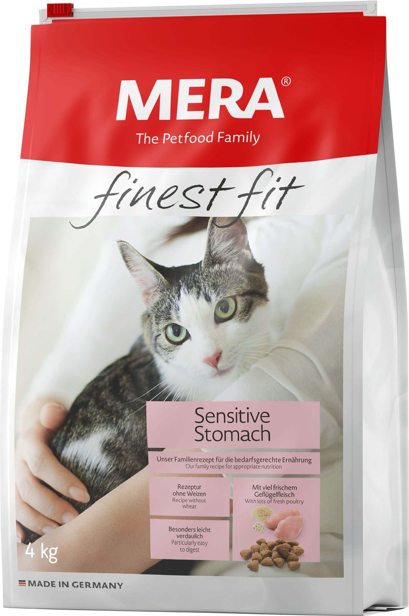 фото Сухой корм Mera Finest Fit Sensitive Stomach, для кошек с чувствительным пищеварением, 4 кг