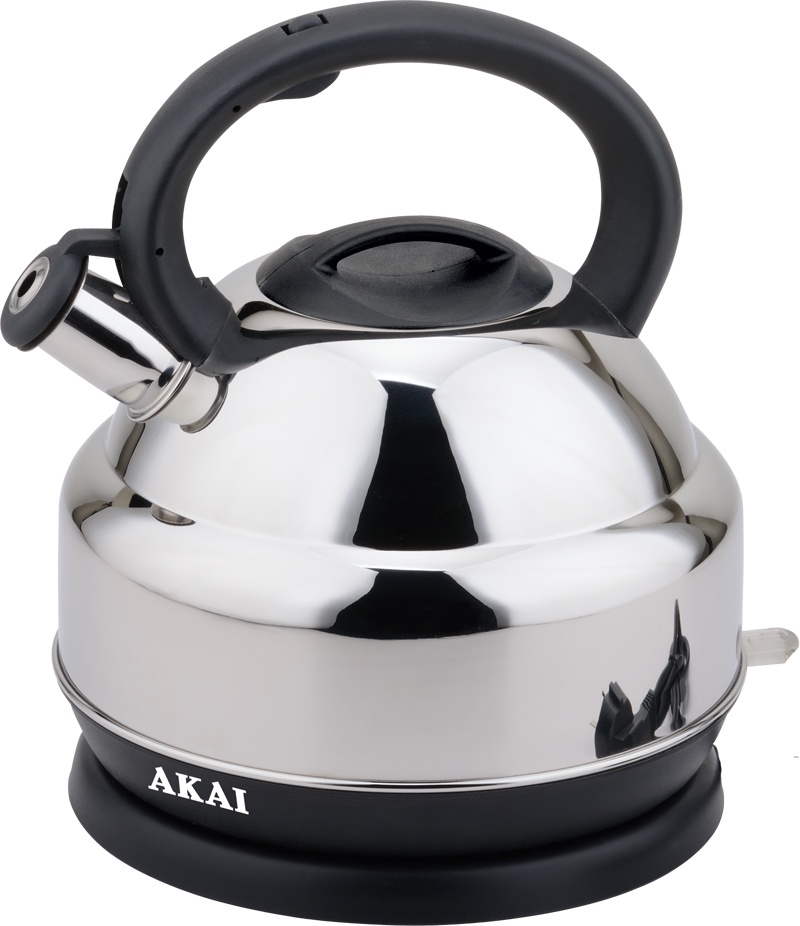 Чайник электрический AKAI, 1085X, черный, серебристый, 3 л
