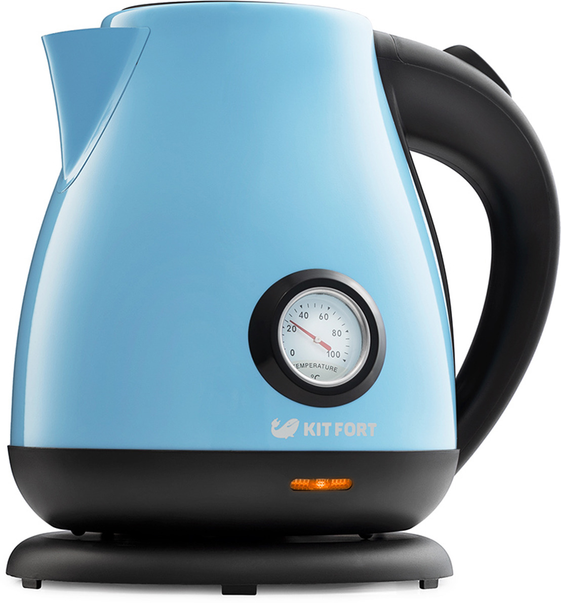 Электрический чайник Kitfort КТ-642-2, цвет: голубой, 1,7 л