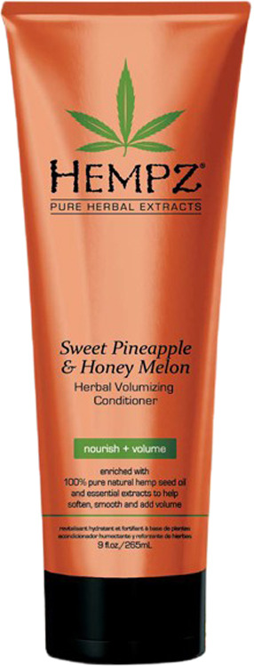 фото Кондиционер для волос Hempz Sweet Pineapple & Honey Melon Volumizing "Ананас и Медовая Дыня", растительный, для придания объёма, 265 мл