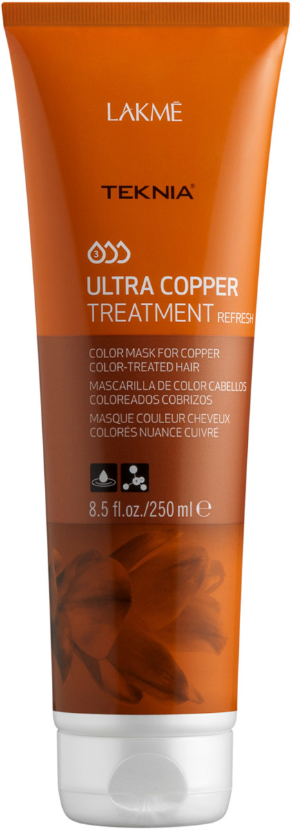 фото Средство для окрашенных волос Lakme Teknia Ultra Copper Treatment "Медный", для поддержания оттенка, 250 мл