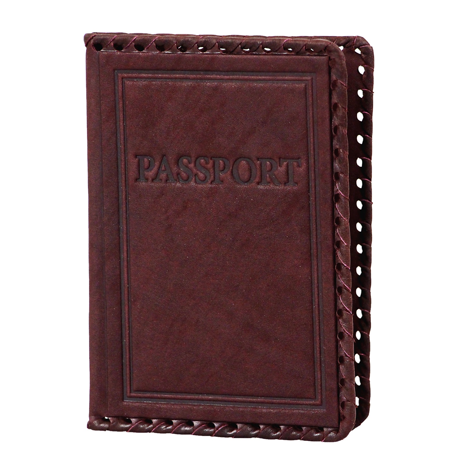 фото Обложка для паспорта Makey из натуральной кожи, 424-009-07-01, бордо Макей / makey