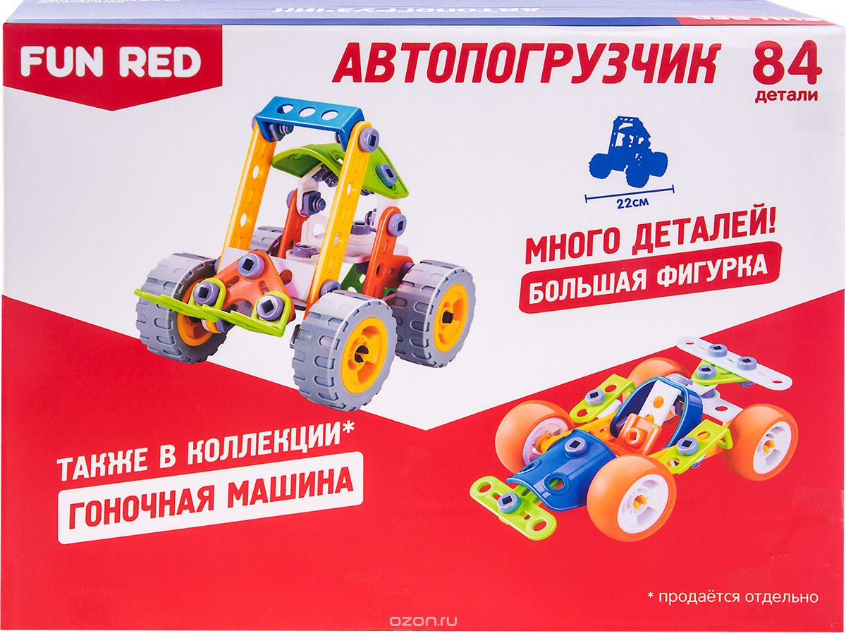 фото Конструктор Fun Red "Автопогрузчик", 84 детали