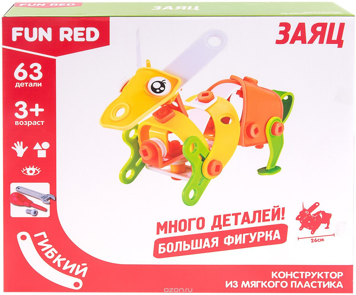 фото Конструктор Fun Red "Заяц", 63 детали