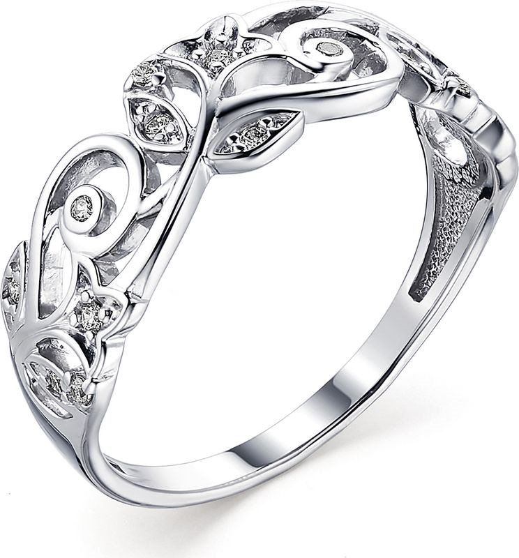 фото Кольцо женское Intalia, серебро 925, 103482-301-0019, размер 17.5