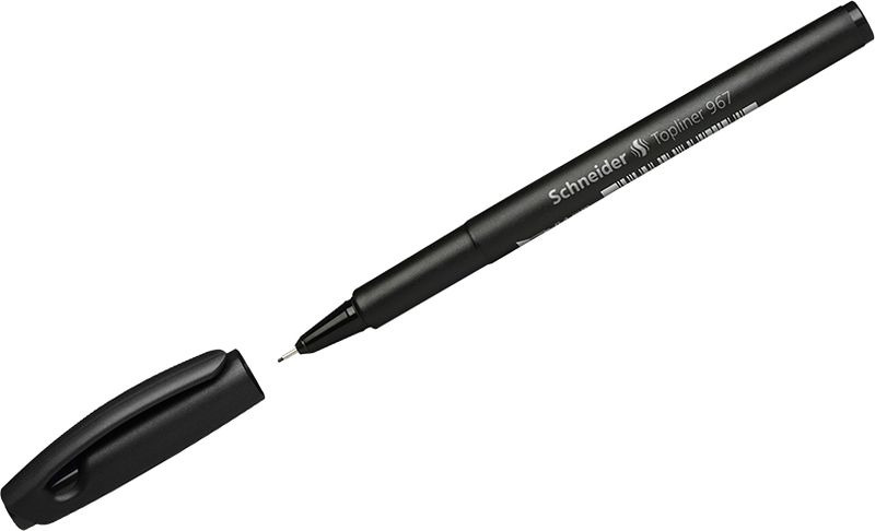 Ручка капиллярная Schneider Topliner 967, 0,4 мм, цвет корпуса: черный, цвет чернил: черный, 10 шт Ручка капиллярная Schneider Topliner 967, 0,4 мм, цвет корпуса: черный, цвет чернил: черный, 10 шт