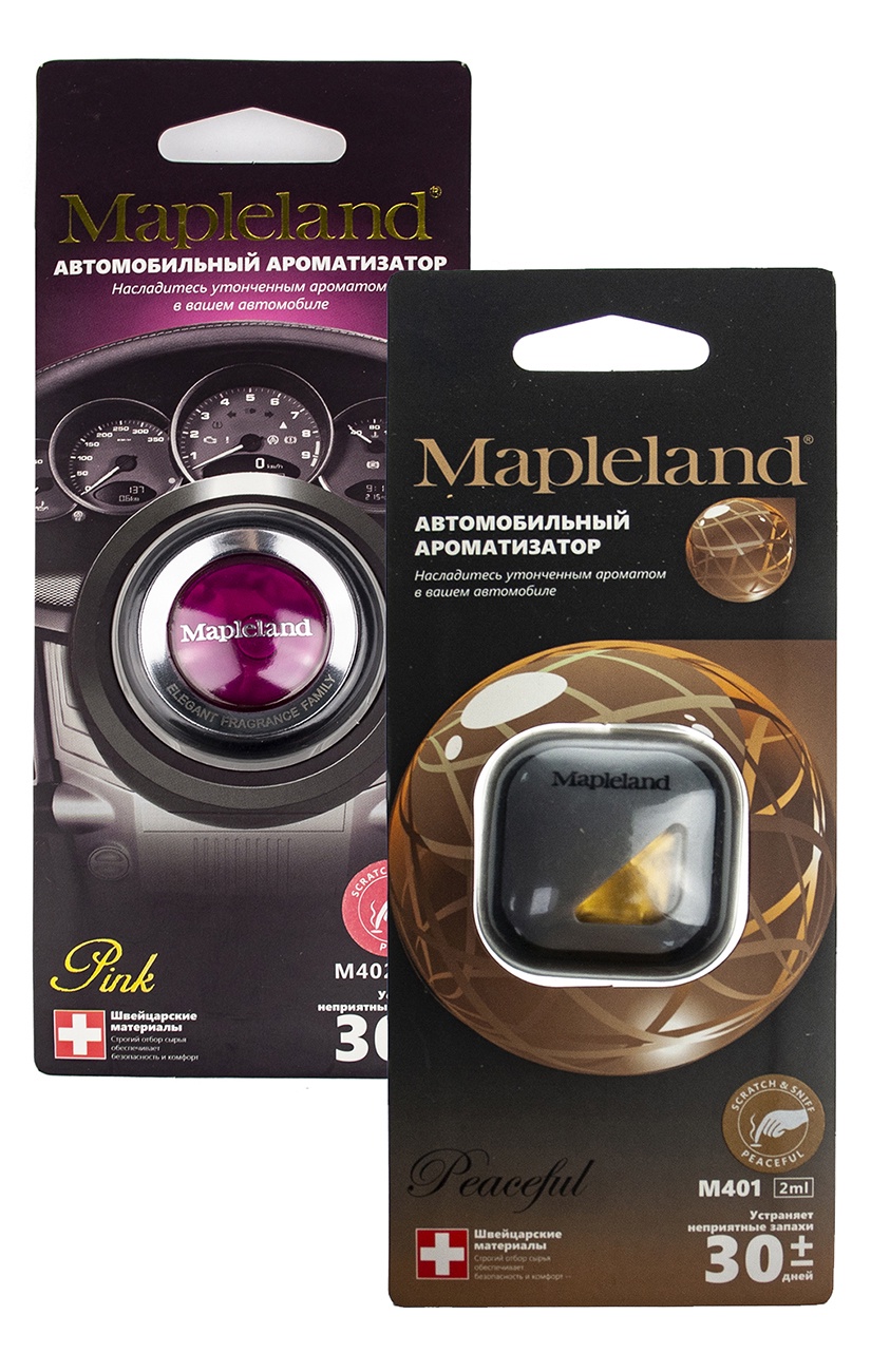 фото Комплект ароматизаторов для автомобиля Mapleland M402 Pink и M401 Peaceful PA0492, 2 шт