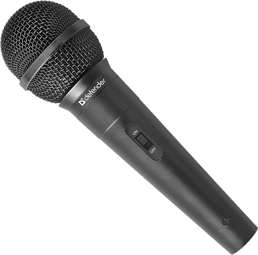 фото Микрофон караоке Defender MIC-130 черный, кабель 5 м