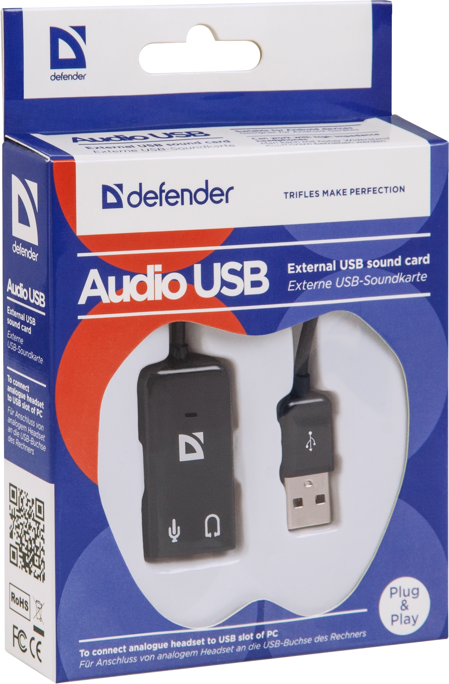 Usb defender. Переходник Defender 3.5 mm Jack x2 - USB. Звуковая карта USB-3.5mm Jack 5.1 Defender 63002. Внешняя USB звуковая карта Defender Audio USB USB - 2х3,5 мм Jack, 0.1 м (63002). Адаптер аудио USB - Jack 3.5 (m).