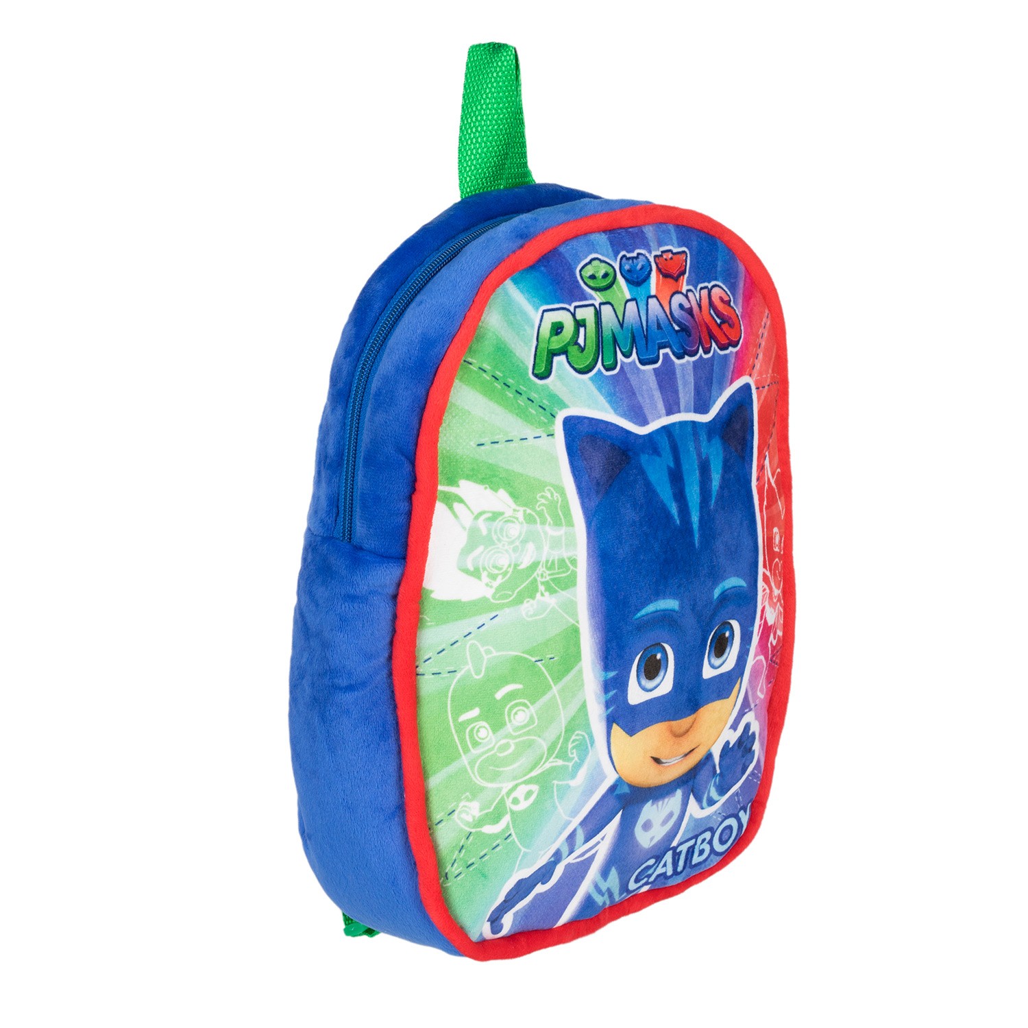 фото Рюкзак Герои в масках Рюкзачок плюшевый детский, синий, зеленый, красный Pj masks / герои в масках